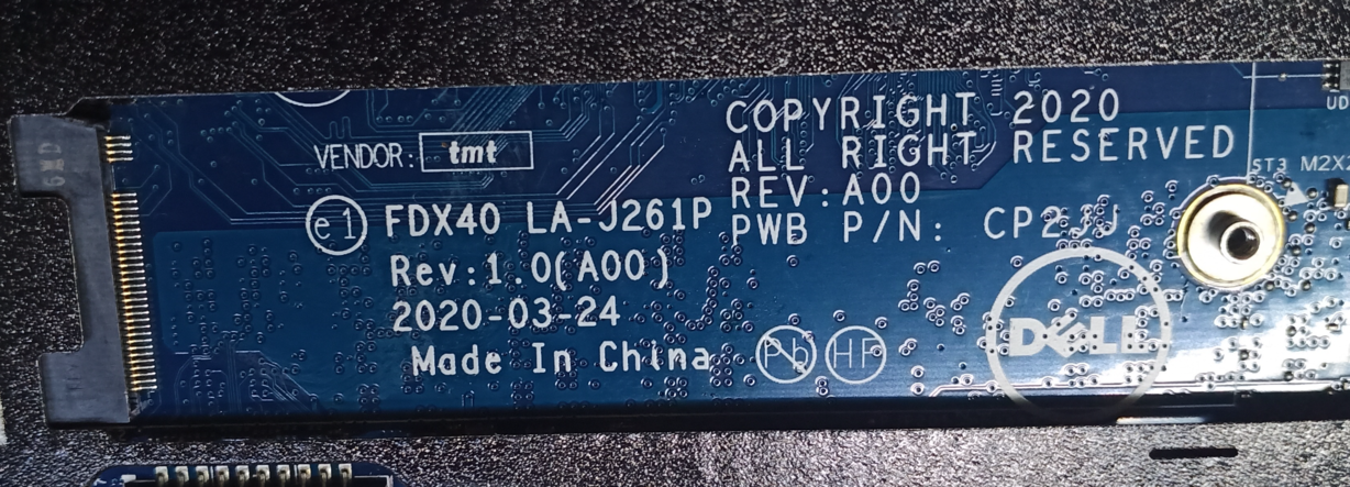 BIOS - Dell Latitude 7310/7410 FDX40 LA-J261P - PKBIOSFIX